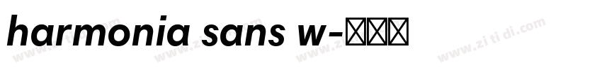 harmonia sans w字体转换